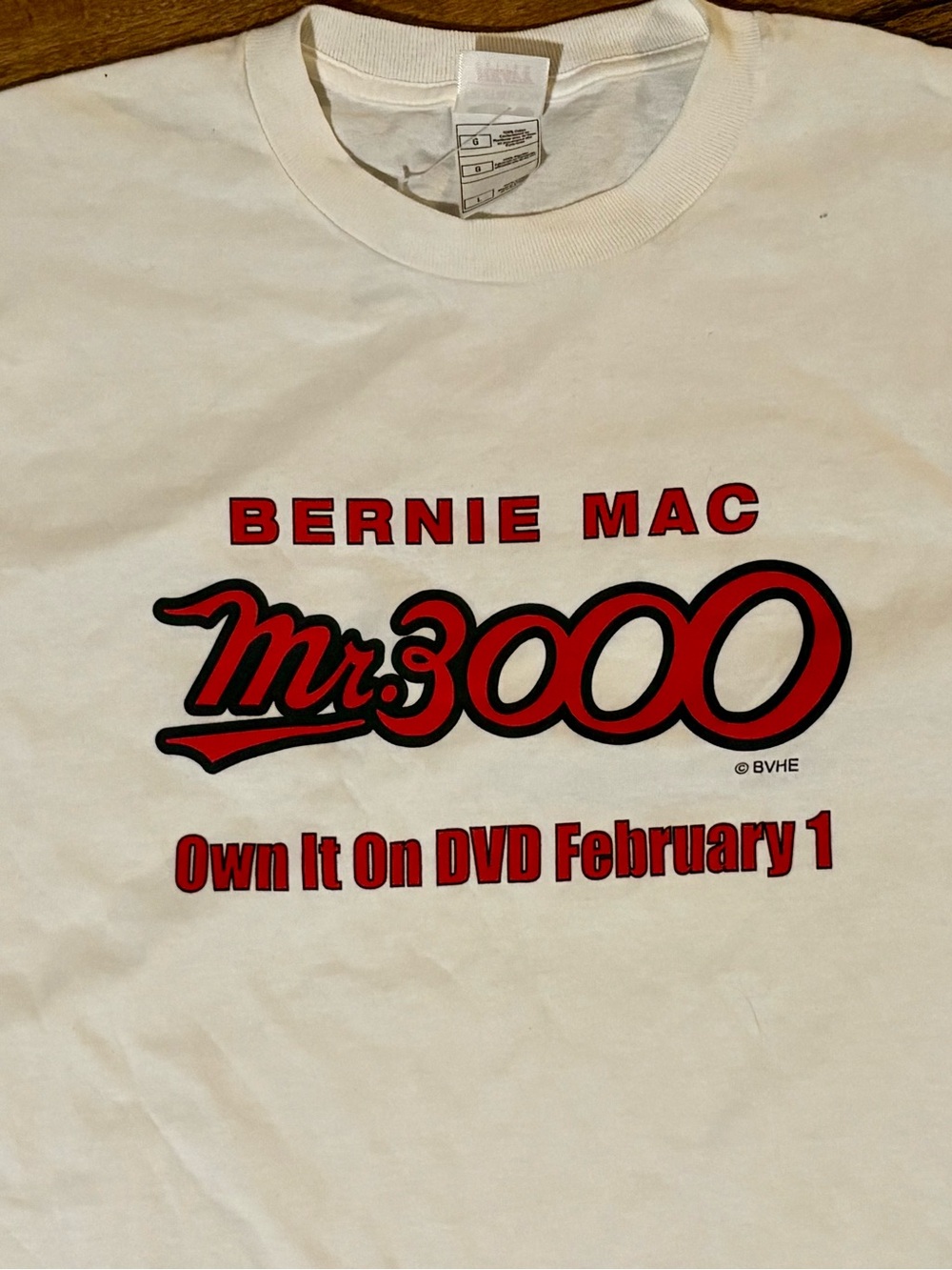 Vintage 2004 Bernie Mac Mr. 3000 Movie Promo Shirt Sz L Fruit of the Loom DVD